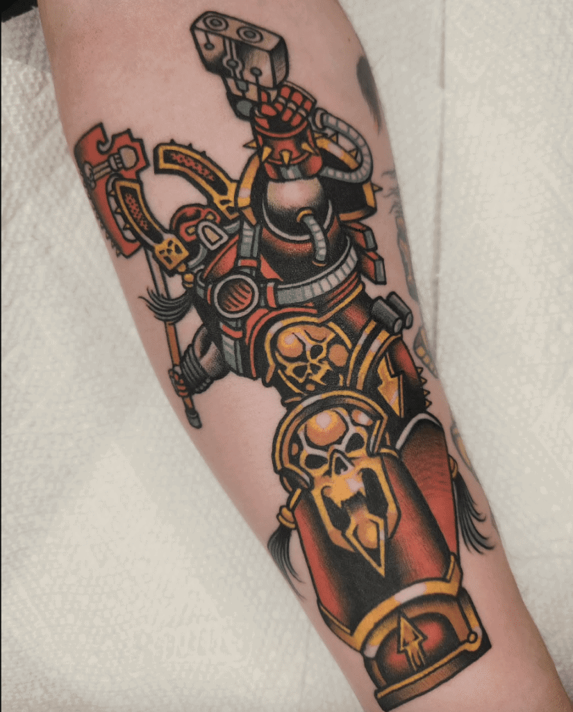 Kharn the Betrayer Gun Warhammer 40k Tattoo