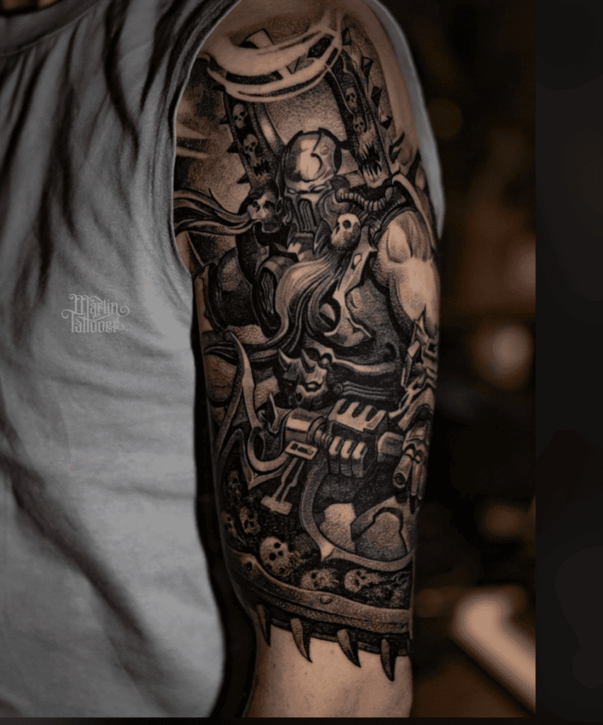 Kharn the Betrayer Warhammer 40k Tattoo