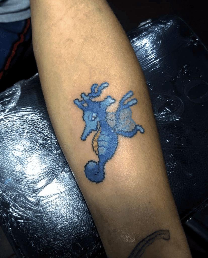 Kingdra Sprite Johto Pokémon Tattoo