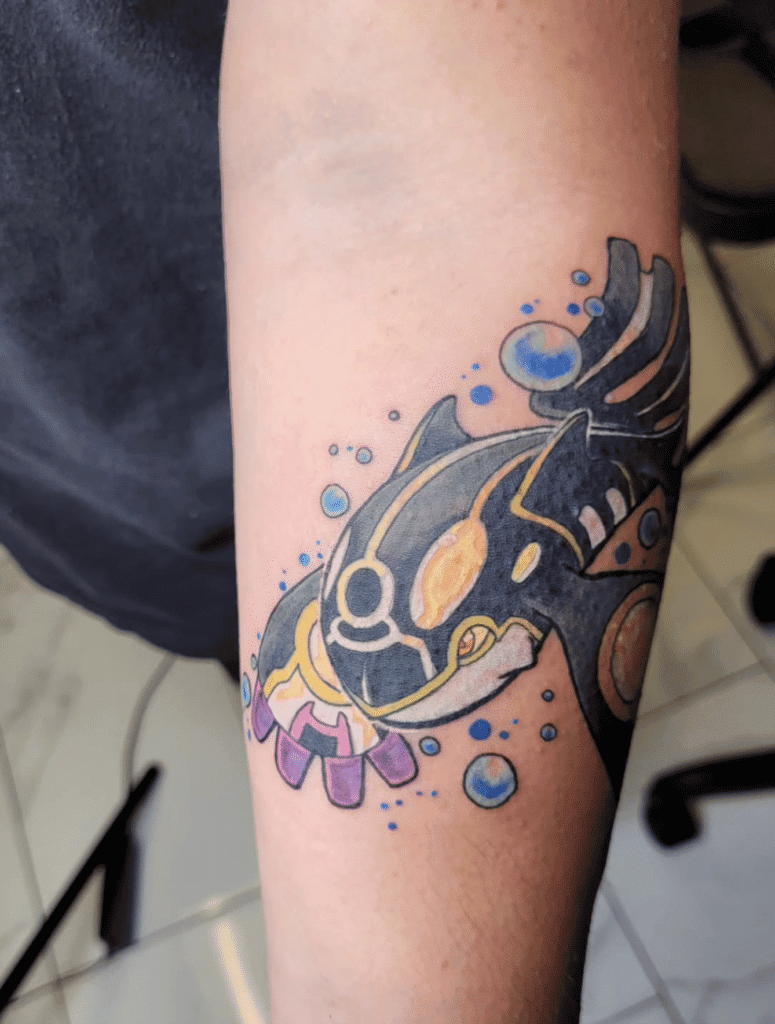 Kyogre Primal Shiny Hoenn Pokémon Tattoo