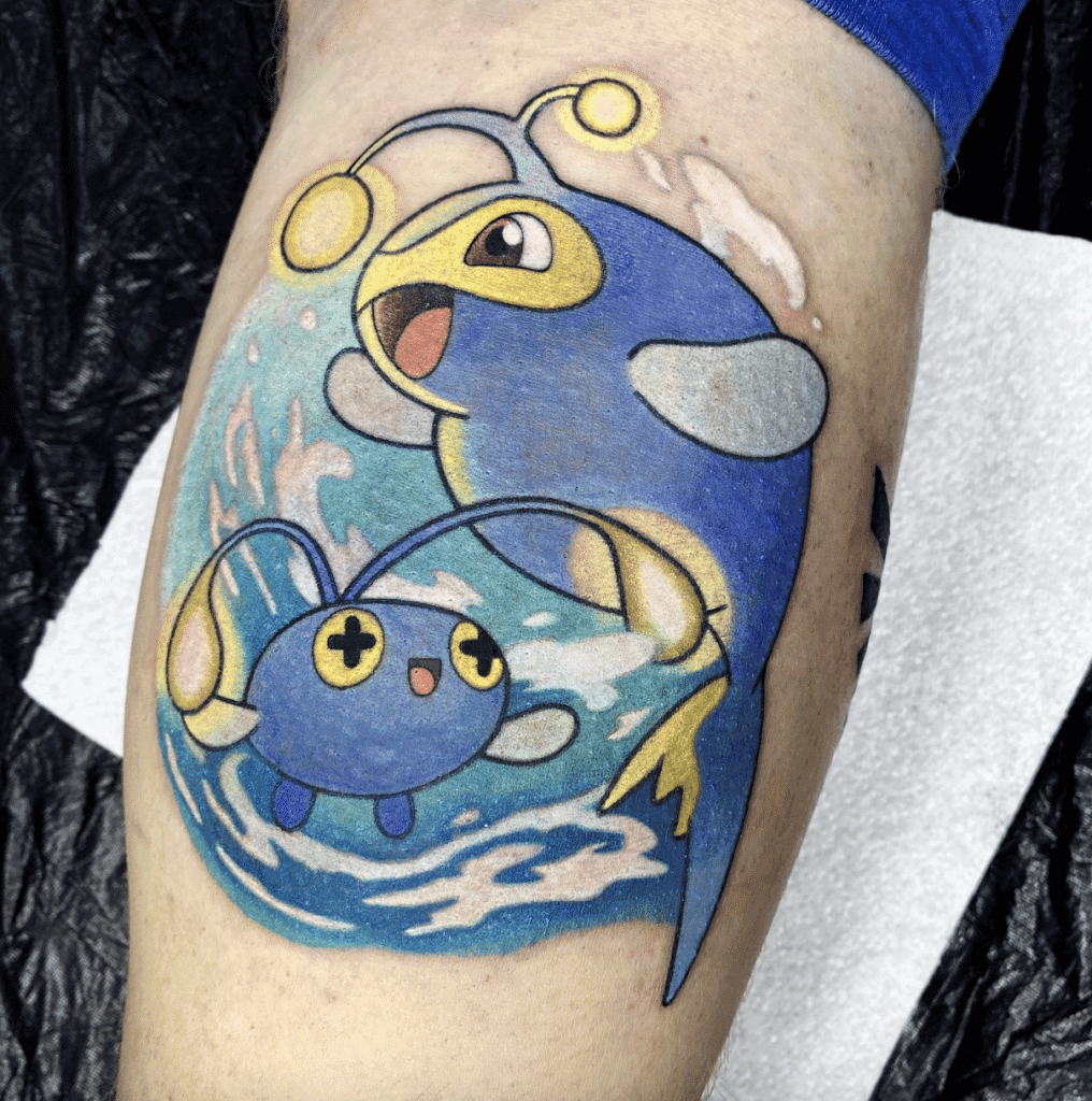 Lanturn Johto Pokémon Tattoo