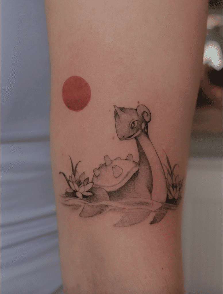 Lapras Sun Johto Pokémon Tattoo