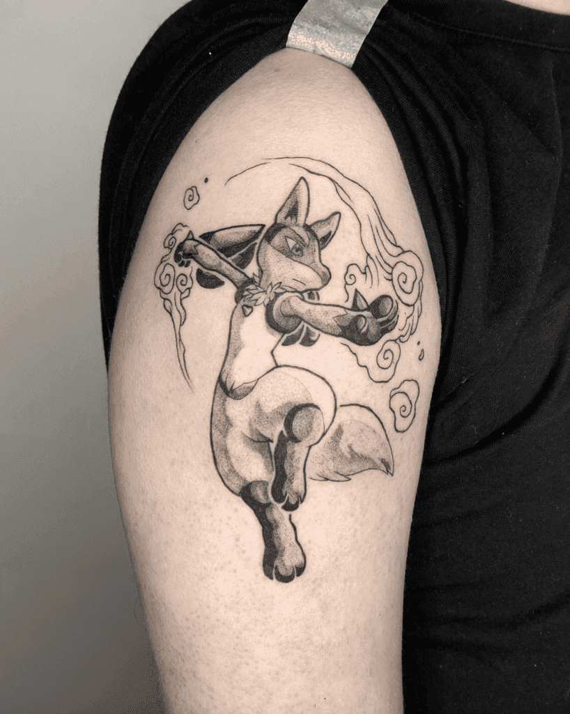 Lucario Arts Sinnoh Pokémon Tattoo