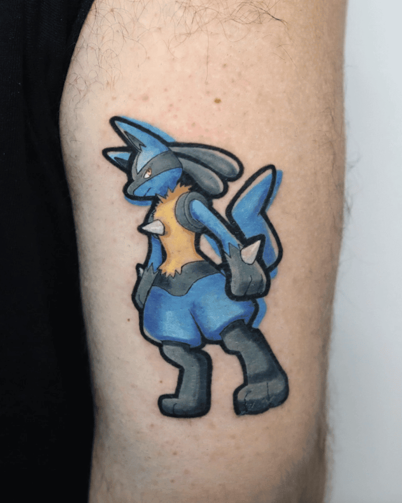 Lucario Sinnoh Pokémon Tattoo