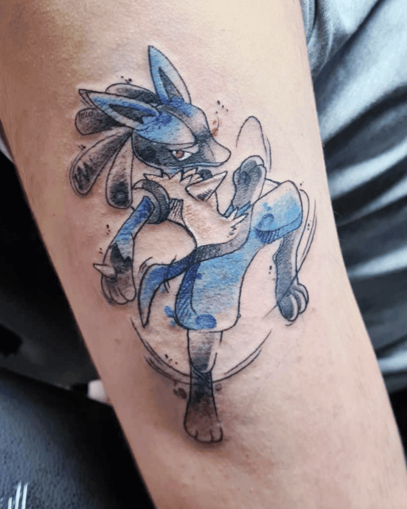 Lucario Style Sinnoh Pokémon Tattoo