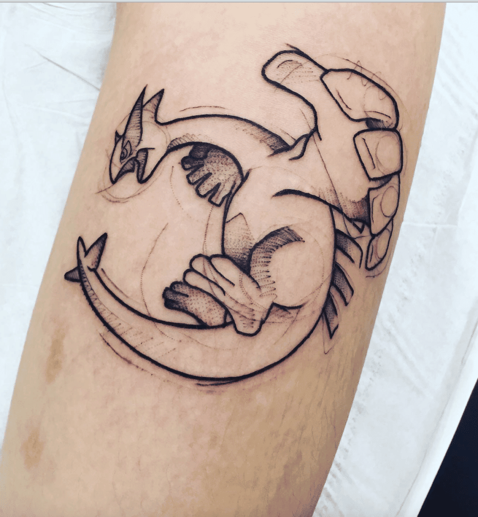 Lugia Sketch Johto Pokémon Tattoo