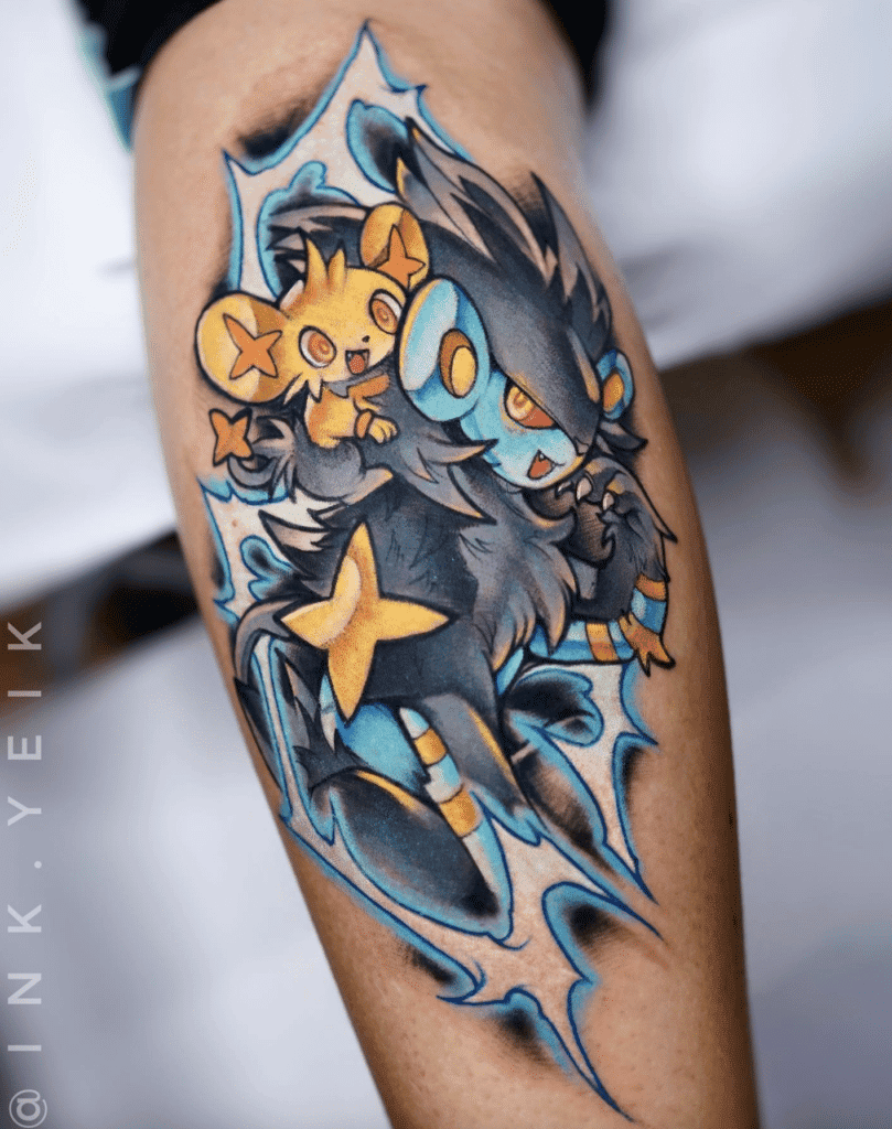 Luxray Shinx Sinnoh Pokémon Tattoo