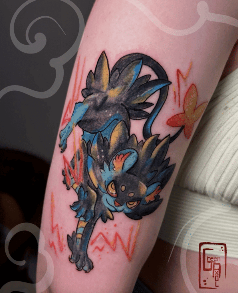 Luxray Style Sinnoh Pokémon Tattoo