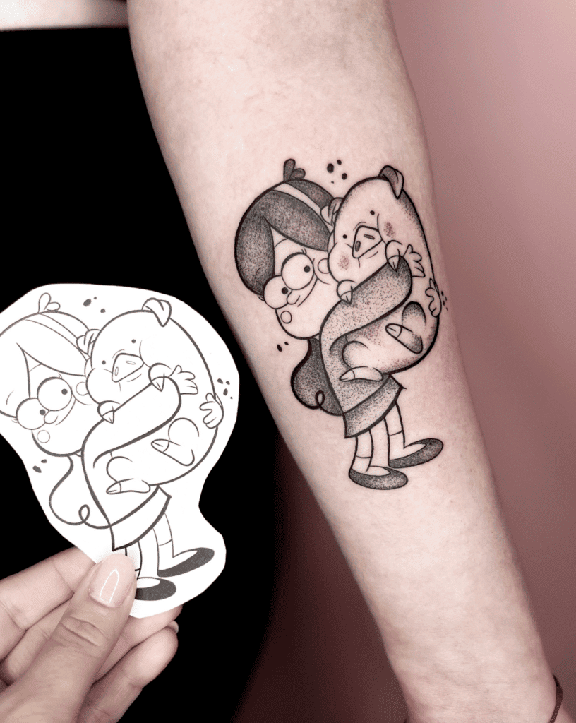 Mable Hug Gravity Falls Tattoo
