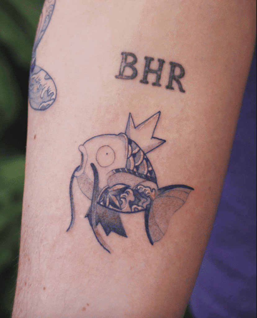 Magikarp Porcelain Johto Pokémon Tattoo