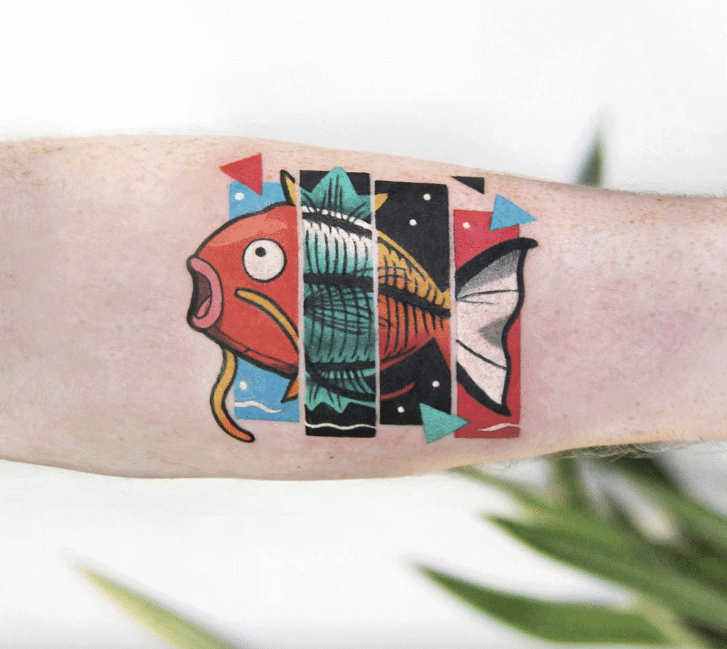 Magikarp X-Ray Johto Pokémon Tattoo