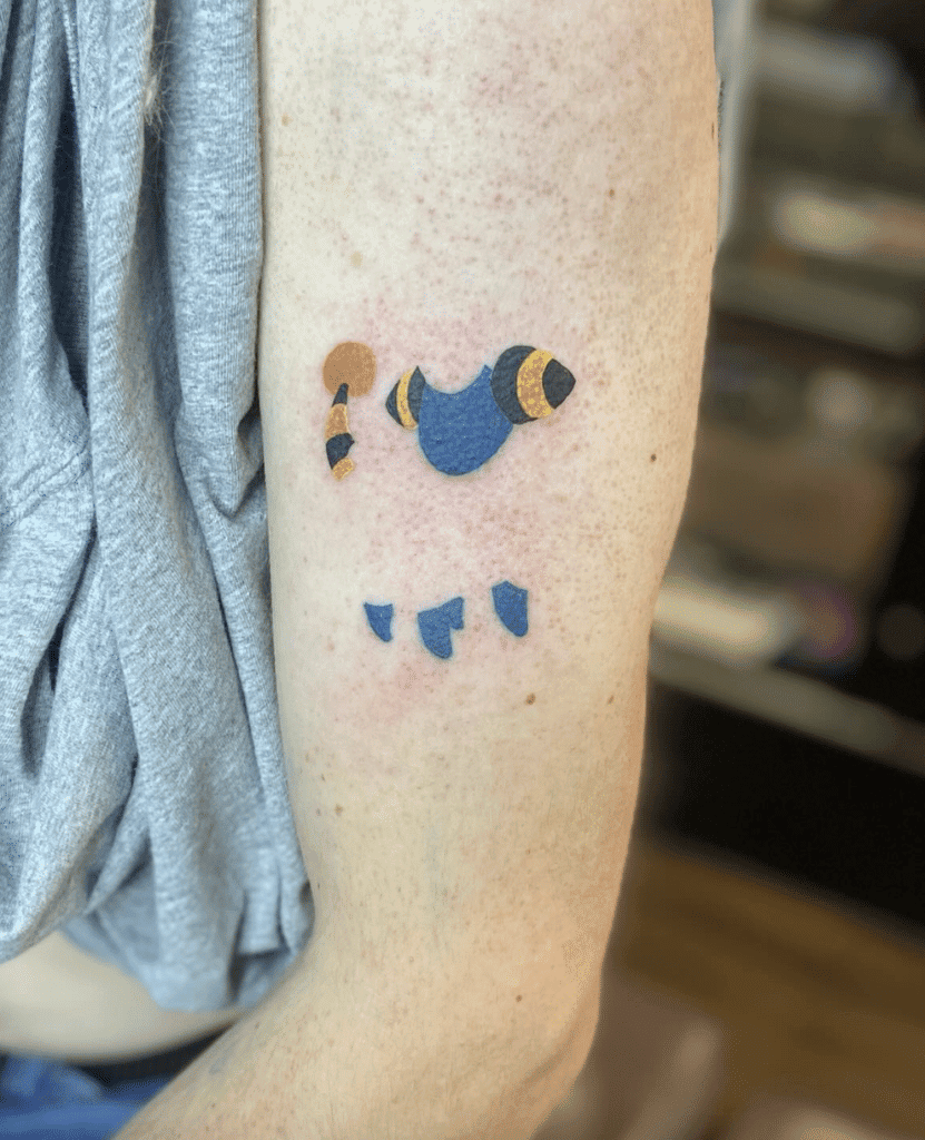 Mareep Negative Johto Pokémon Tattoo