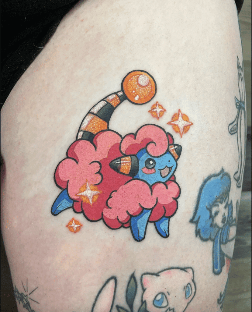 Mareep Shiny Johto Pokémon Tattoo