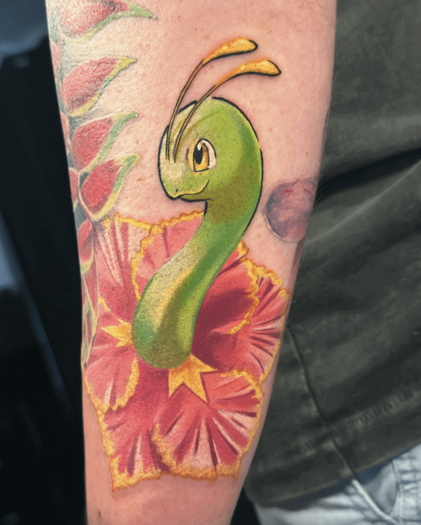 Meganium Johto Pokémon Tattoo
