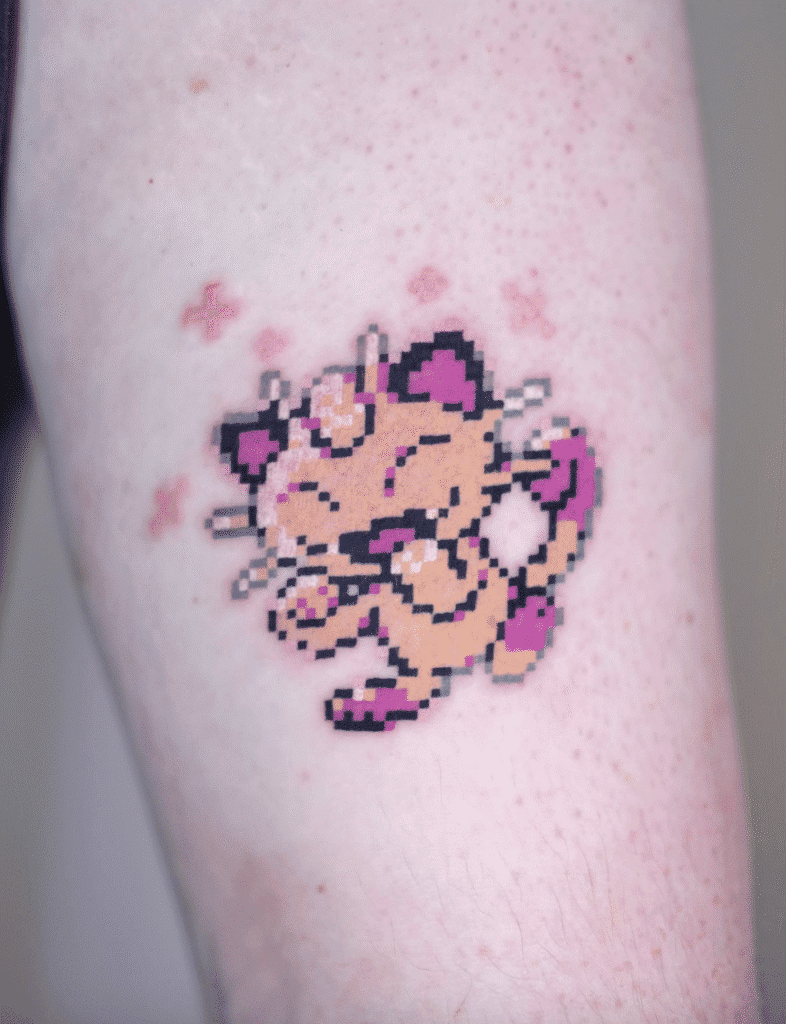 Meowth Johto Pokémon Tattoo