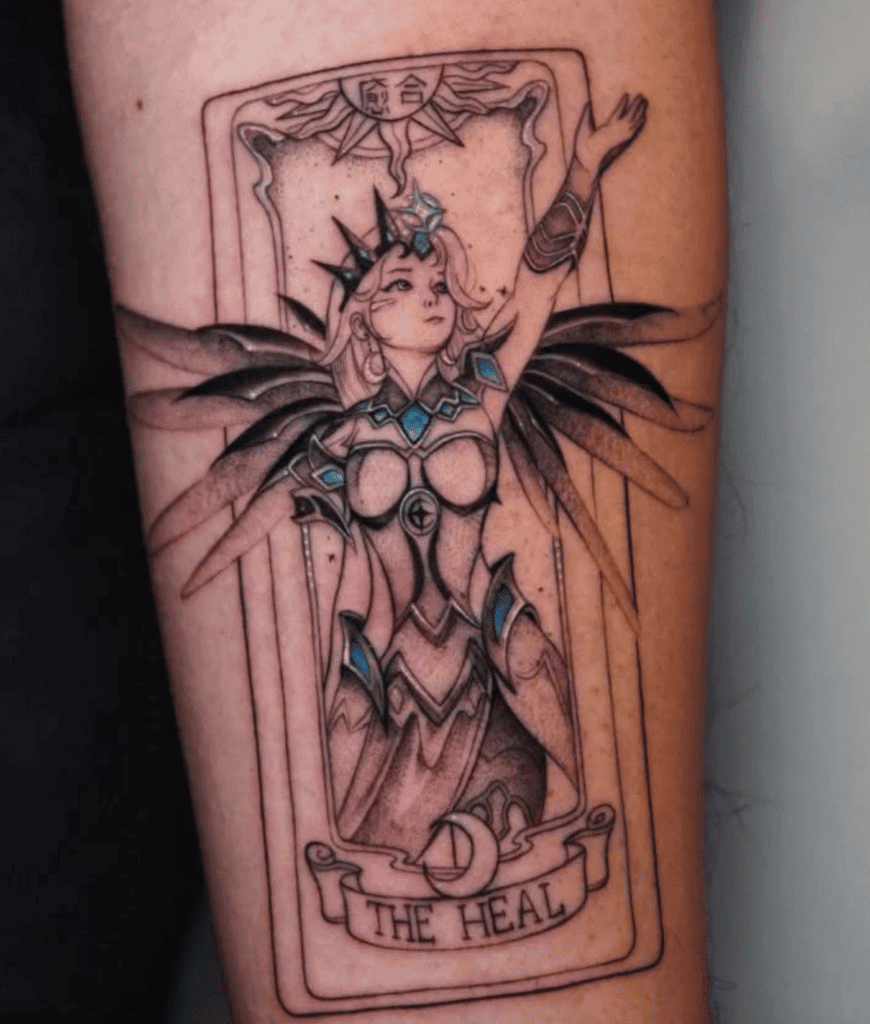Mercy Arcana Overwatch Tattoo