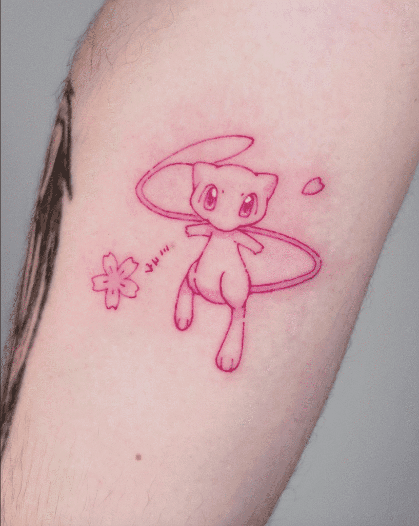 Mew Pink Johto Pokémon Tattoo