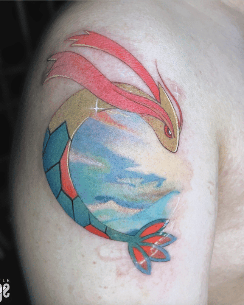 Milotic Landscape Hoenn Pokémon Tattoo