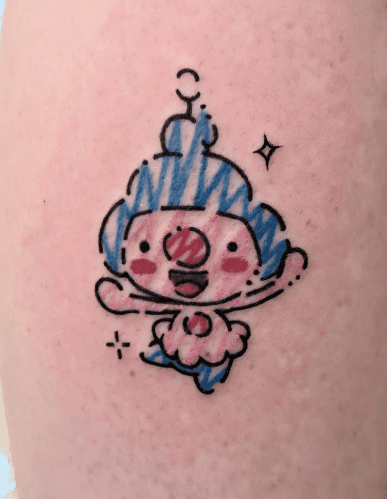 Mime Jr. Sketch Sinnoh Pokémon Tattoo