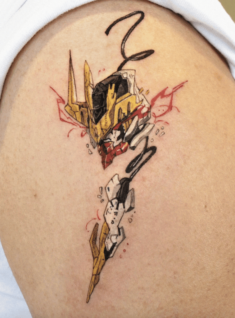 Mobile Suit Lupus RexGundam Anime Tattoo