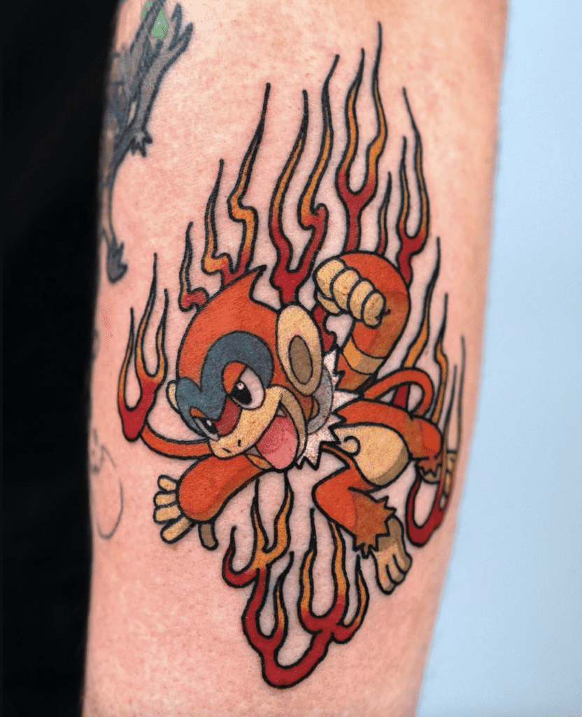 Monferno Fire Sinnoh Pokémon Tattoo