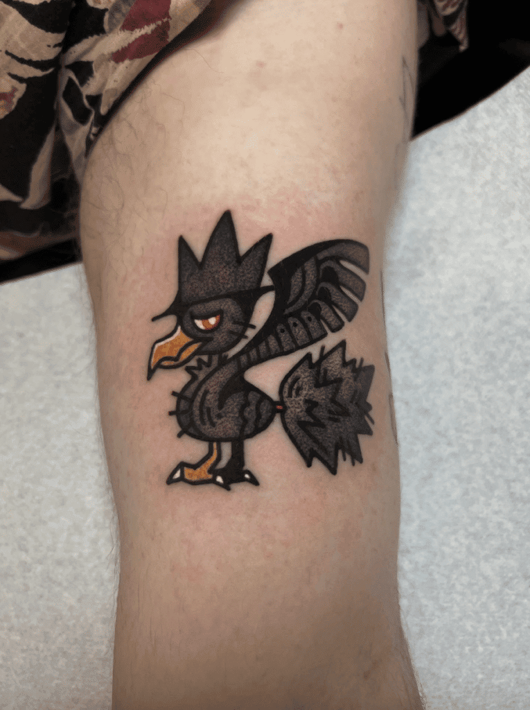 Murkrow alt Johto Pokémon Tattoo