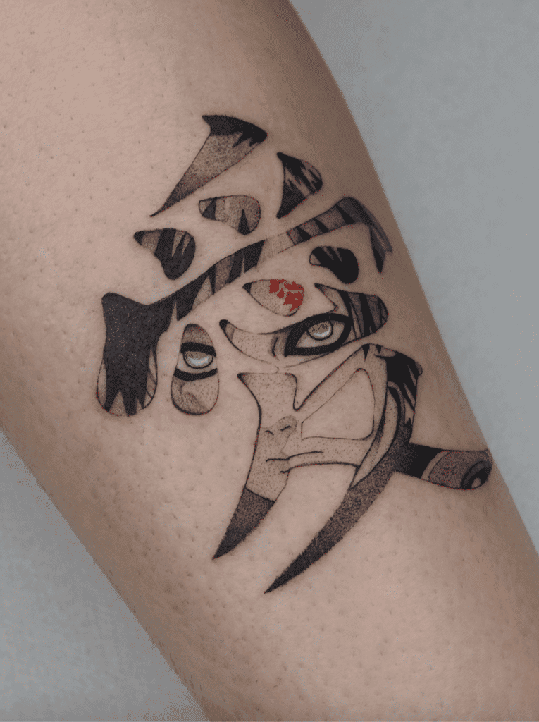 Naruto Gaara Anime Tattoo