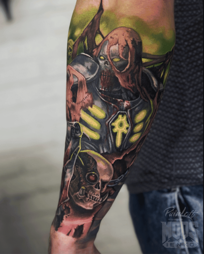 Necron Flesh Warhammer 40k Tattoo