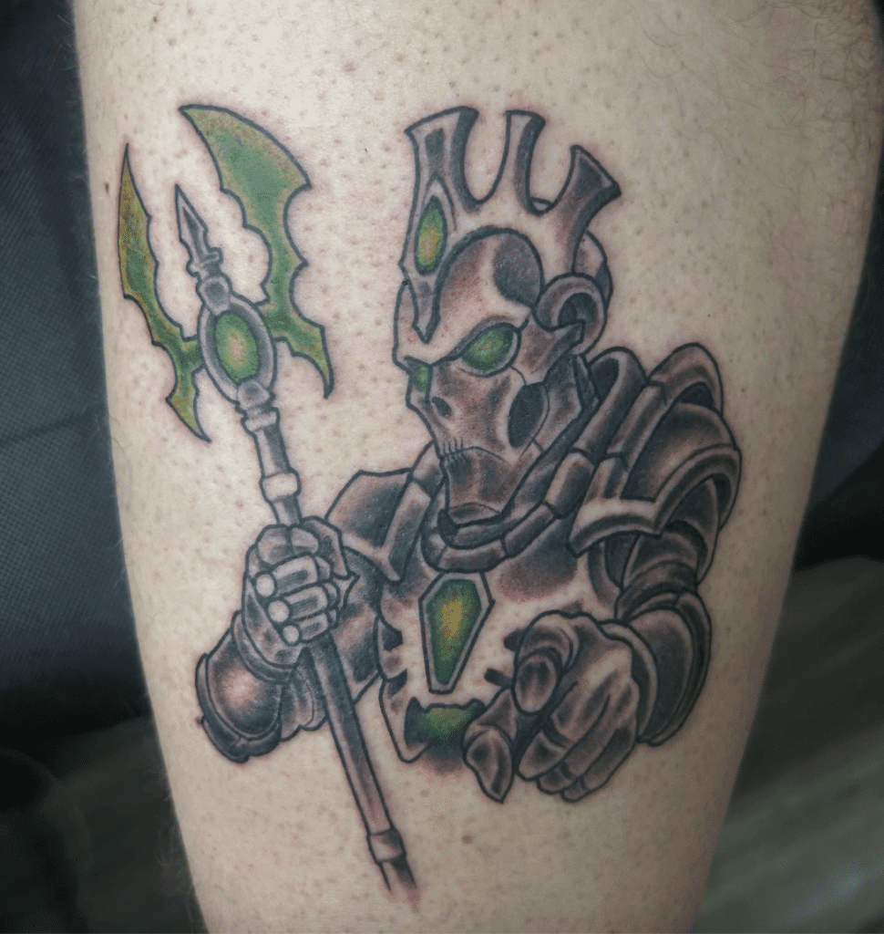 Necron Staff Warhammer 40k Tattoo