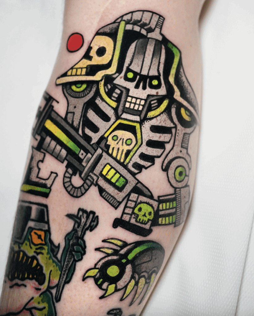 Necron Traditional Warhammer 40k Tattoo