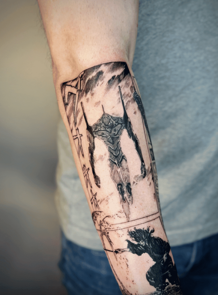 Neon Genesis Evangelion Anime Tattoo