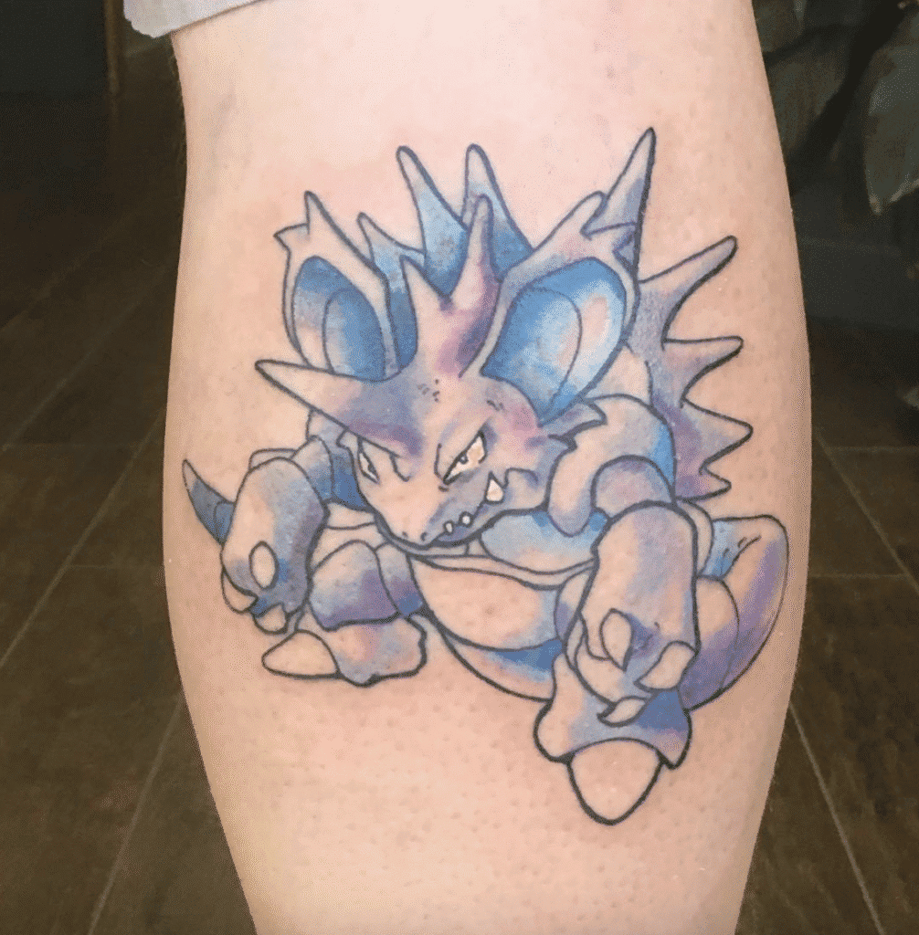 Nidoking Classic Johto Pokémon Tattoo