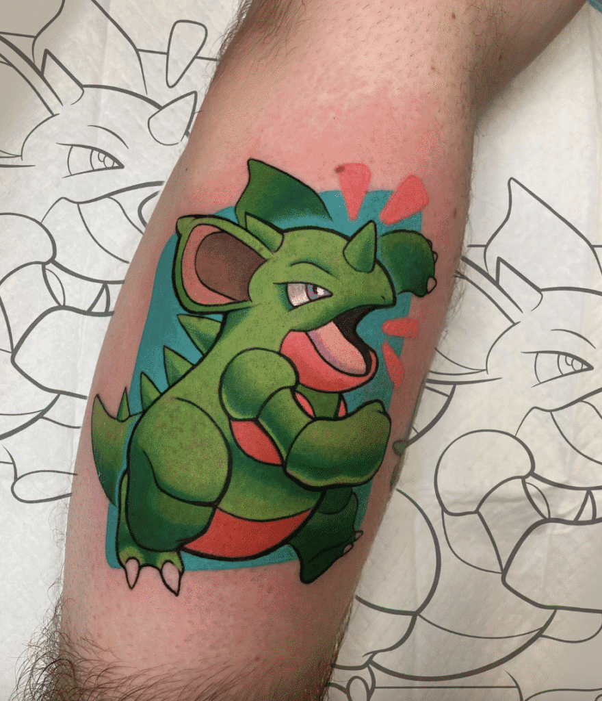 Nidoqueen Shiny Johto Pokémon Tattoo