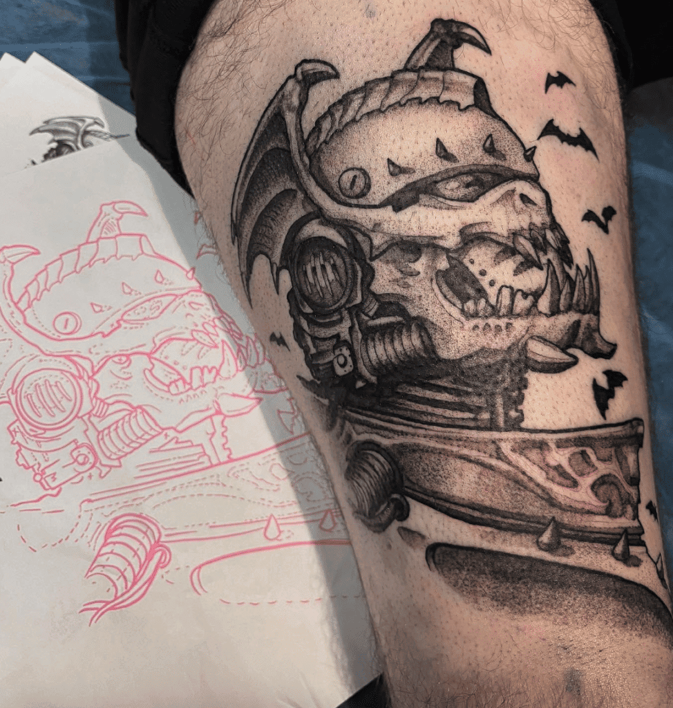 Nightlord Bat Warhammer 40k Tattoo