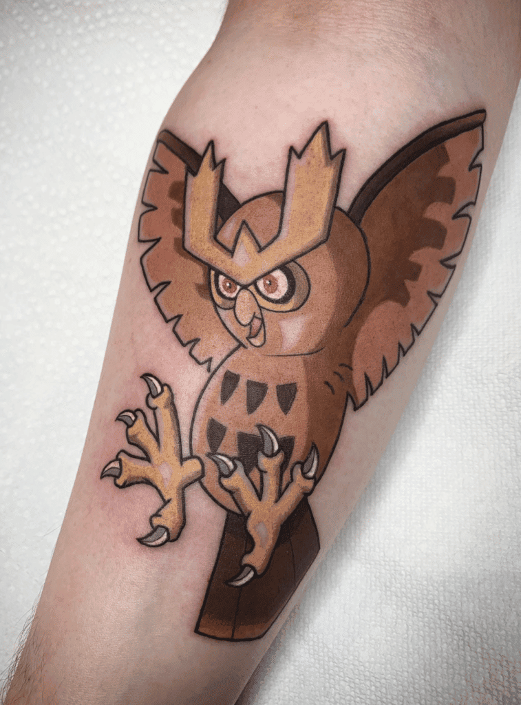 Noctowl Pokémon Tattoo