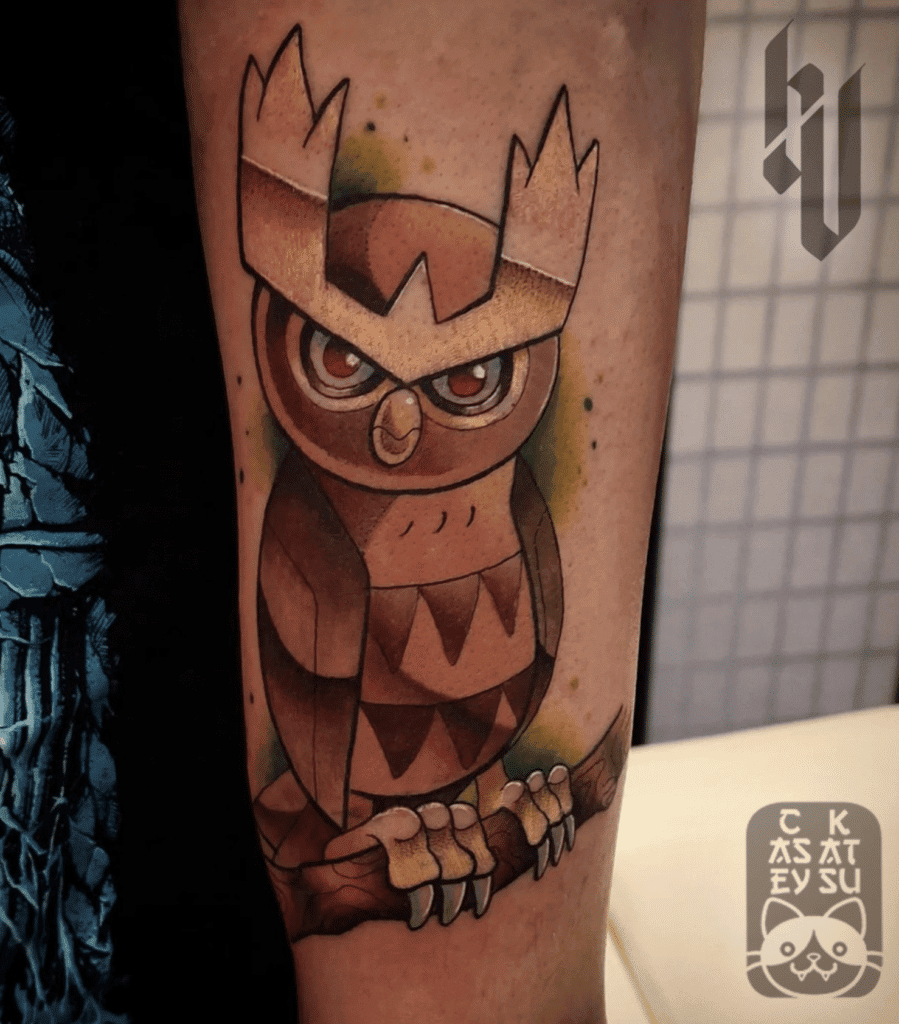 Noctowl Stare Pokémon Tattoo