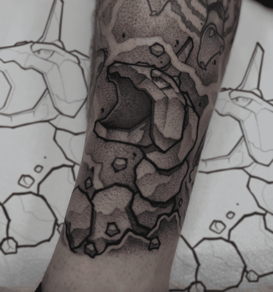 Onix Johto Pokémon Tattoo