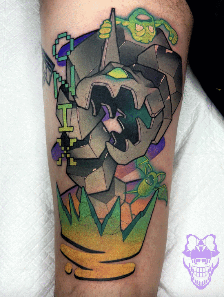 Onix Neon Johto Pokémon Tattoo