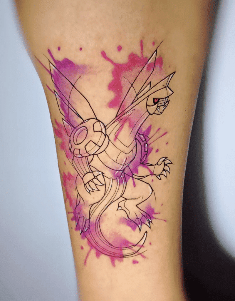 Palkia Splash Sinnoh Pokémon Tattoo