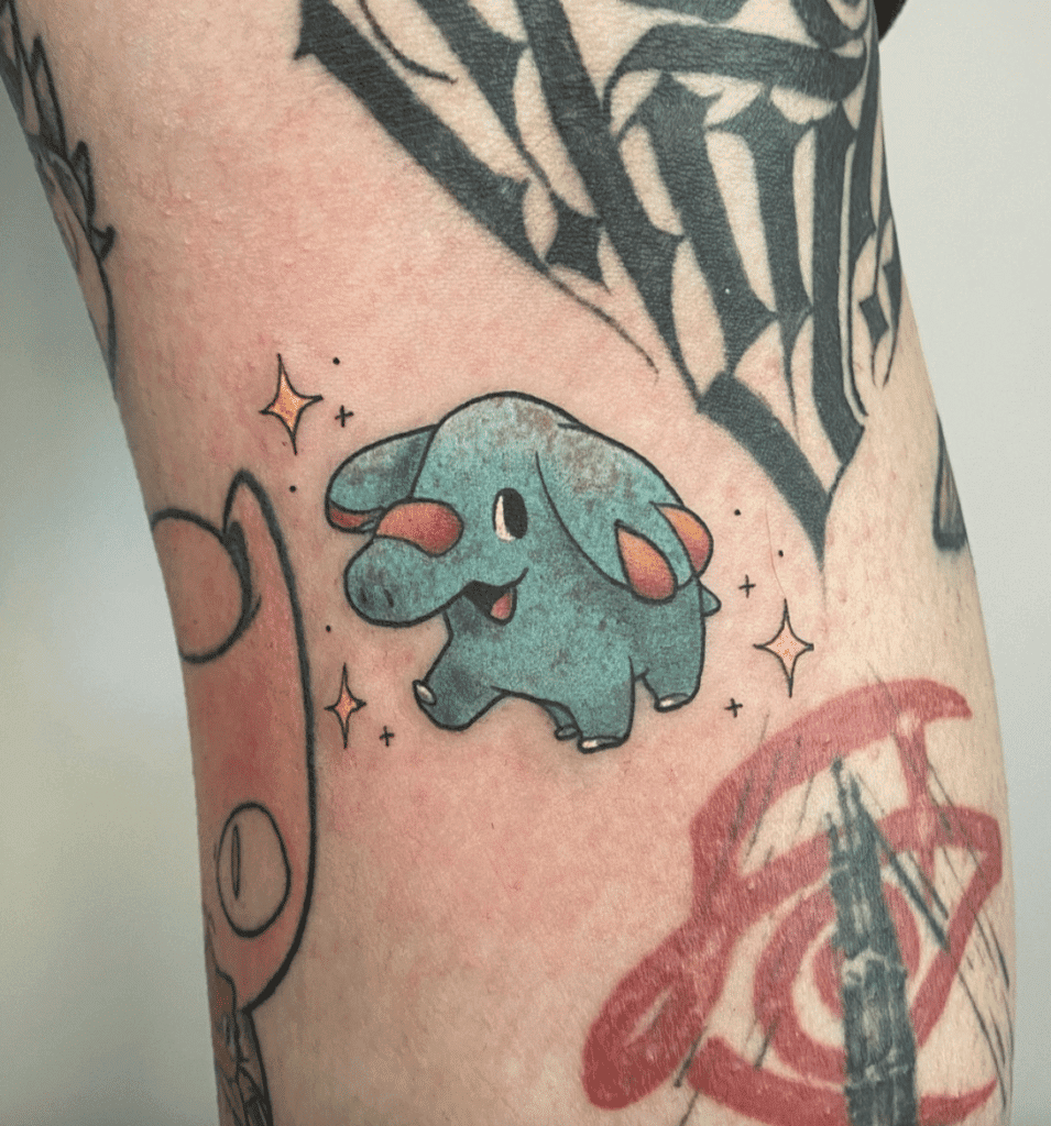 Phanpy Johto Pokémon Tattoo