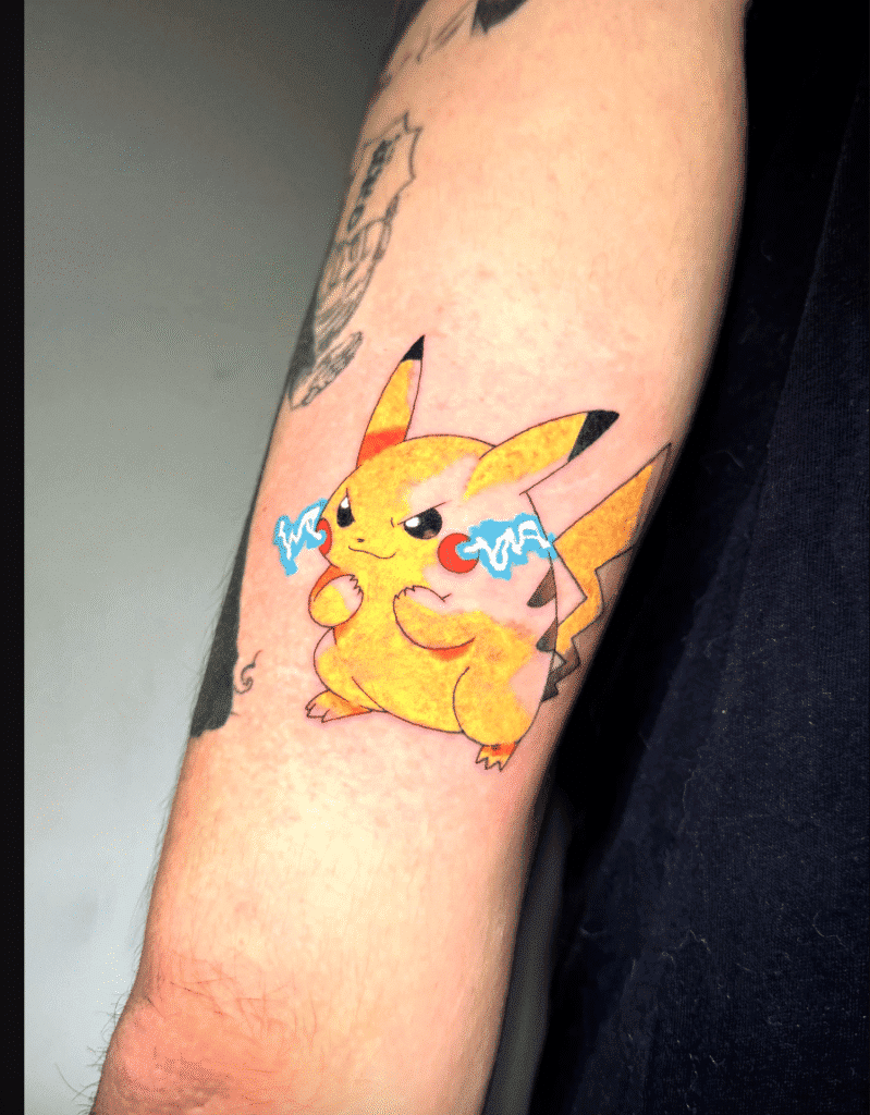 Pikachu Classic Johto Pokémon Tattoo