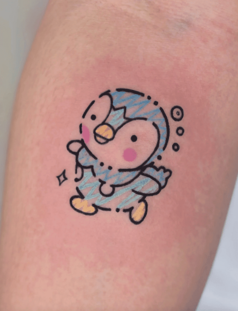 Piplup Sketch Sinnoh Pokémon Tattoo