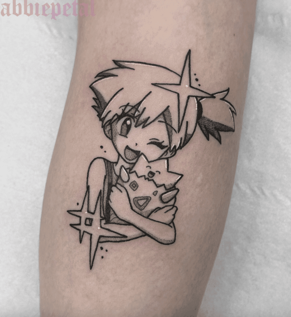 Pokémon Misty Anime Tattoo