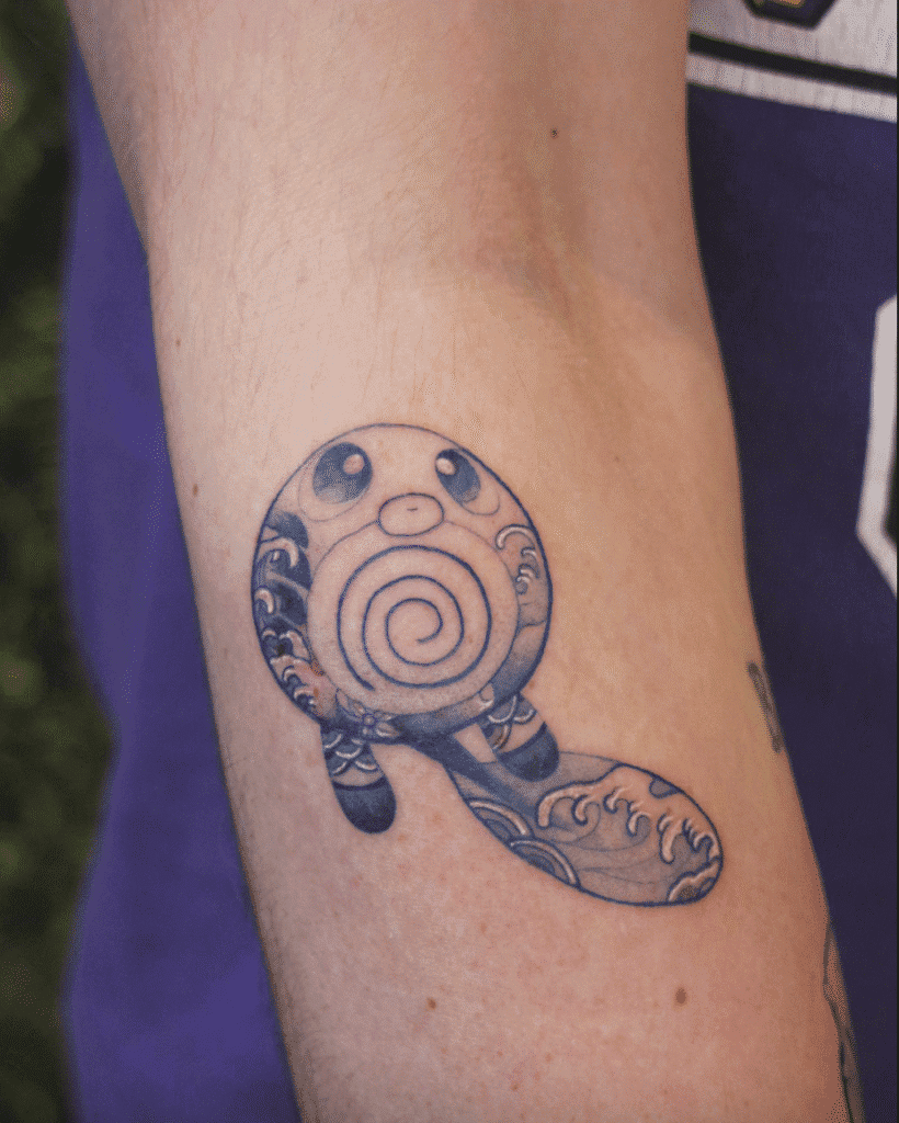 Poliwag Porcelain Johto Pokémon Tattoo