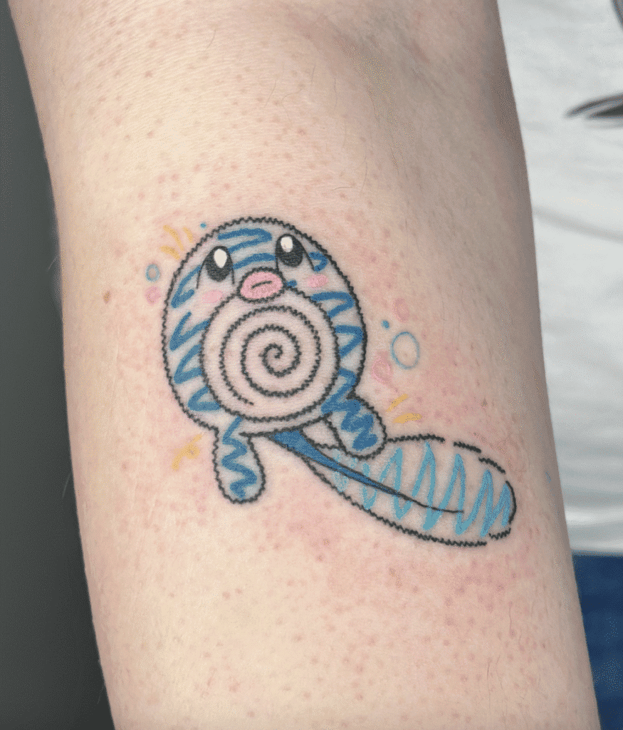 Poliwag Squiggle Johto Pokémon Tattoo