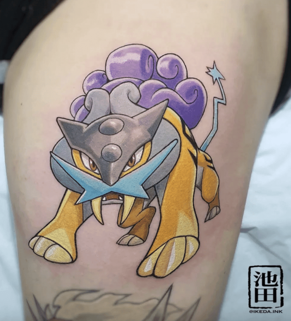 Raikou Johto Pokémon Tattoo