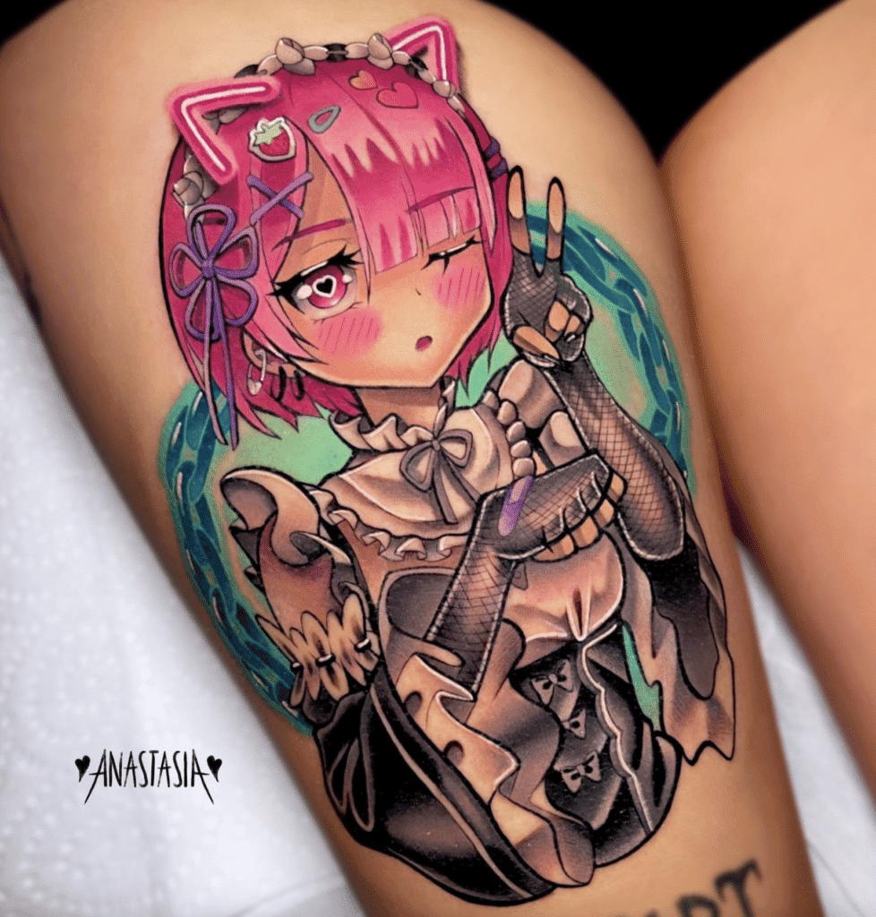 Ram Cat Re Zero Tattoo