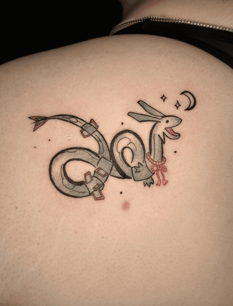 Rayquaza Cute Hoenn Pokémon Tattoo