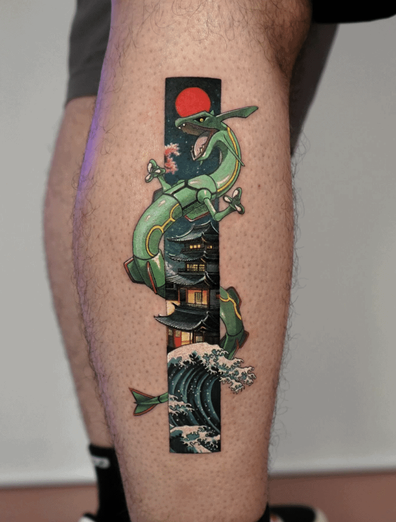 Rayquaza Frame Hoenn Pokémon Tattoo