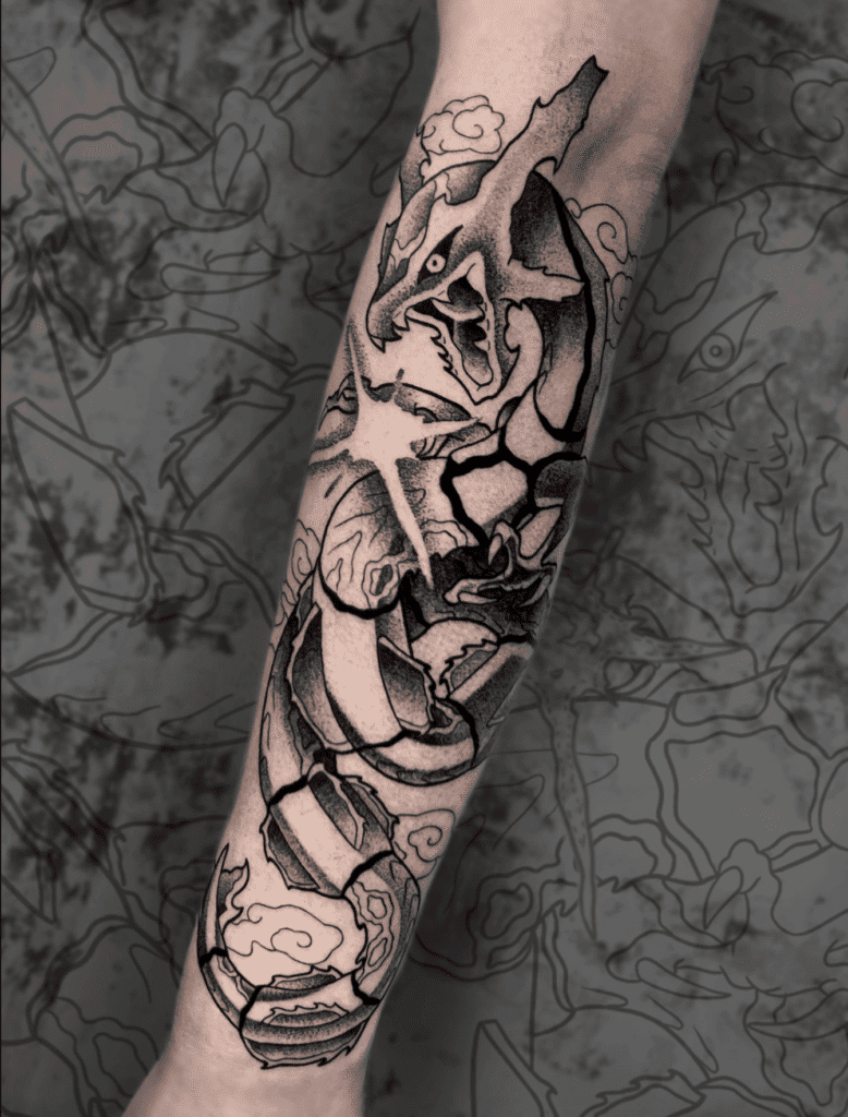 Rayquaza Hoenn Pokémon Tattoo